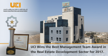 UCI Wins the Best Management Team Award in the Real Estate Development Sector for 2017